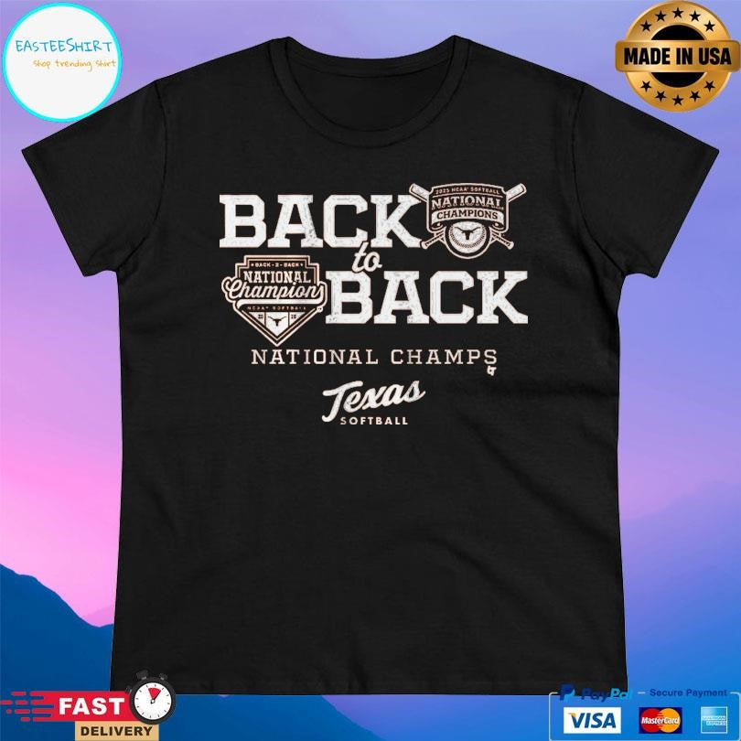 Texas Softball Back To Back National Champions Shirt Unisex