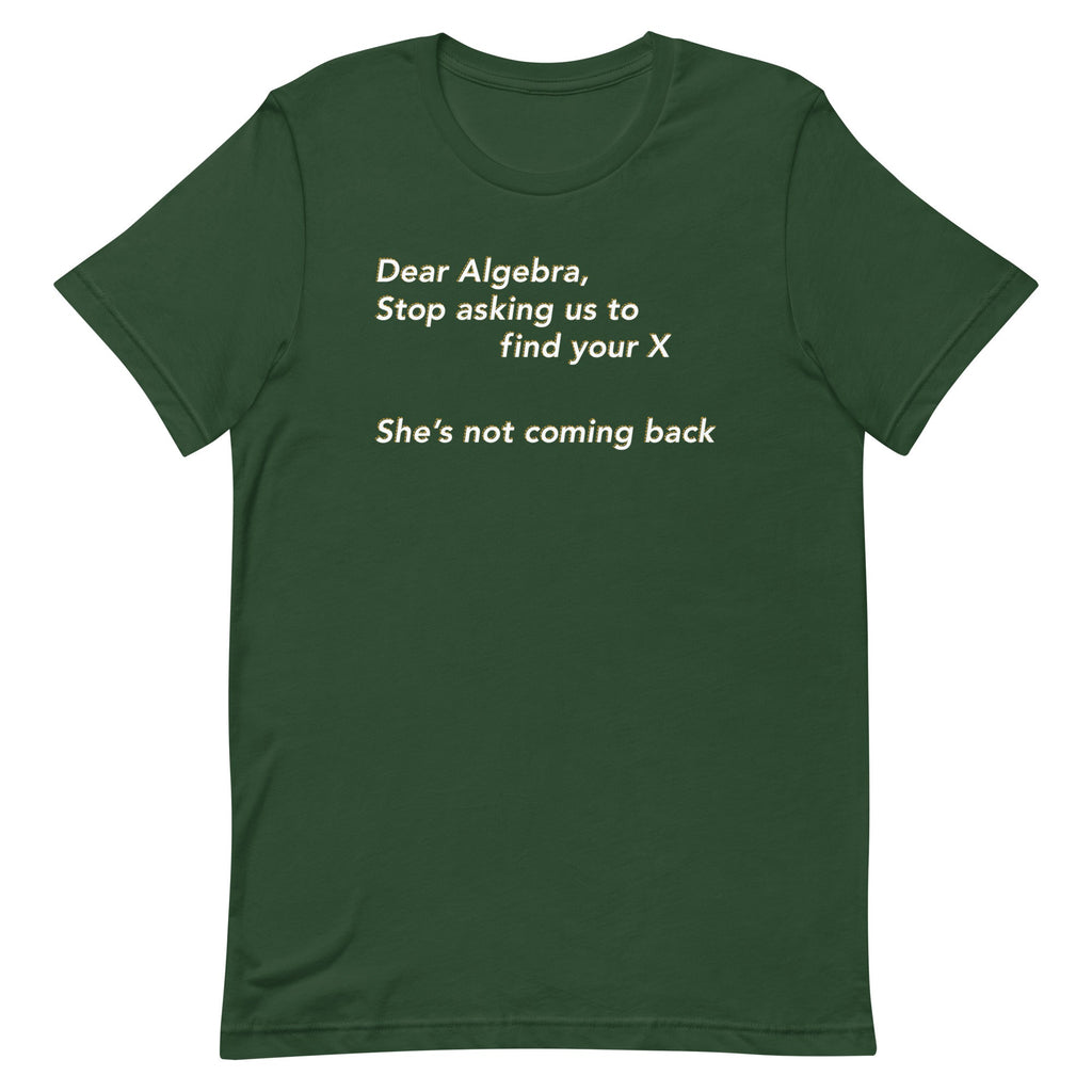 Dear Algebra, Stop Asking Us To Find Your X Men's Signature Tee