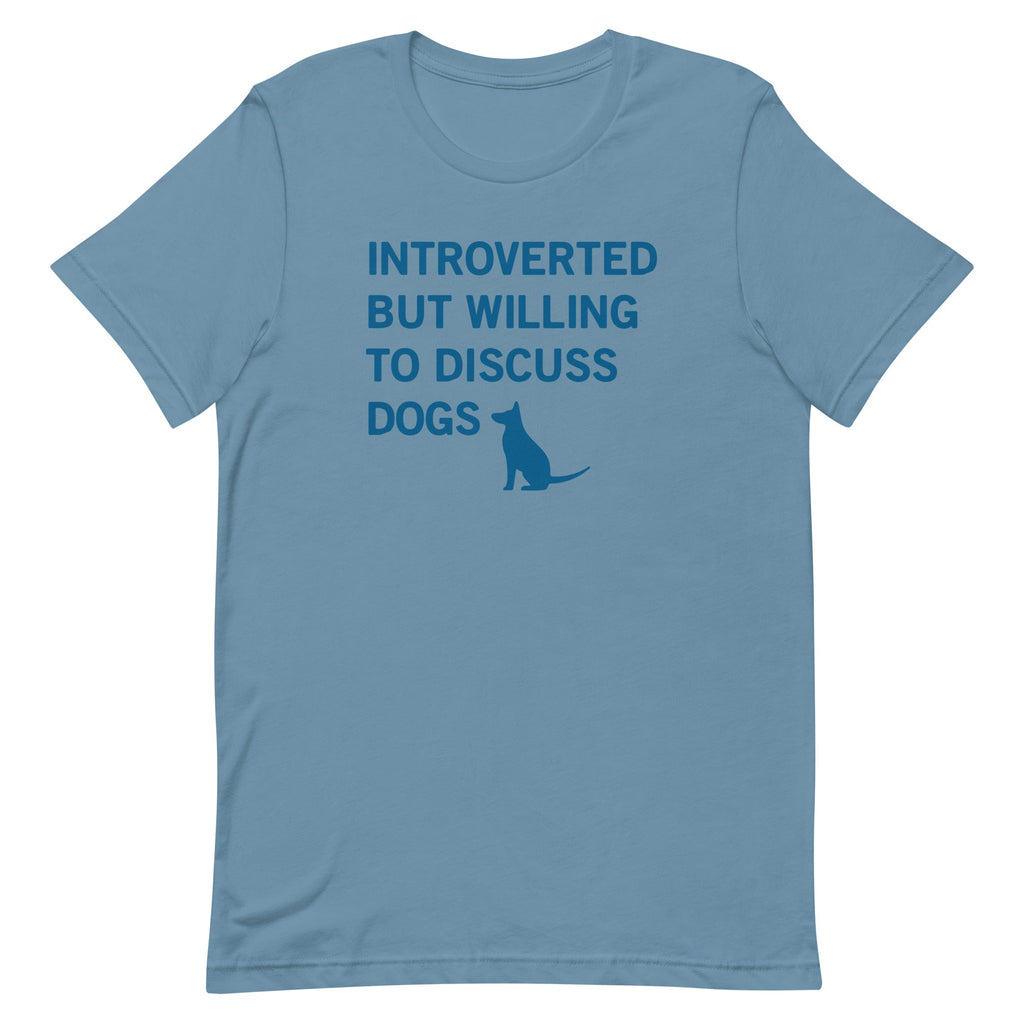 Introverted But Willing To Discuss Dogs Men's Signature Tee