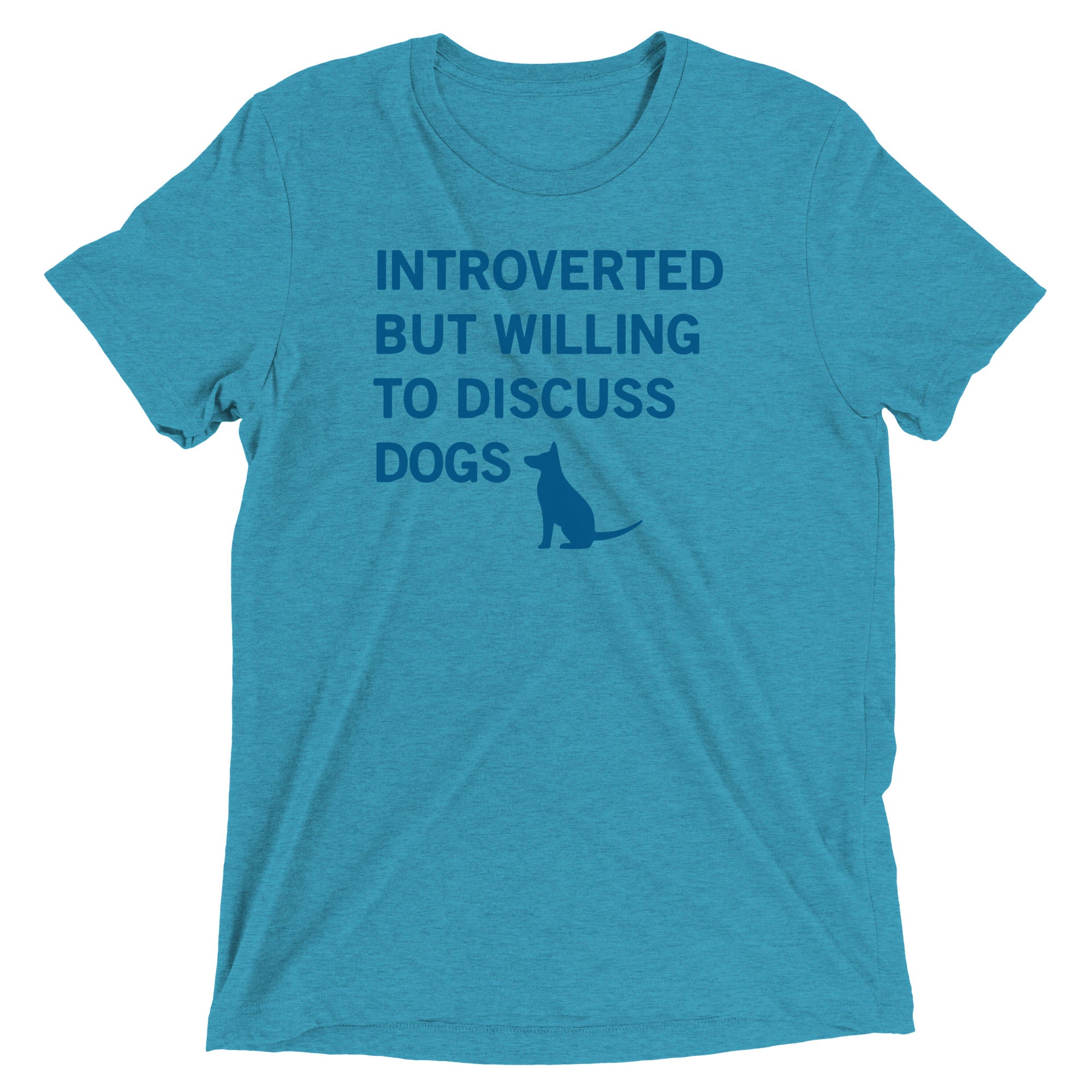 Introverted But Willing To Discuss Dogs Men's Tri-Blend Tee