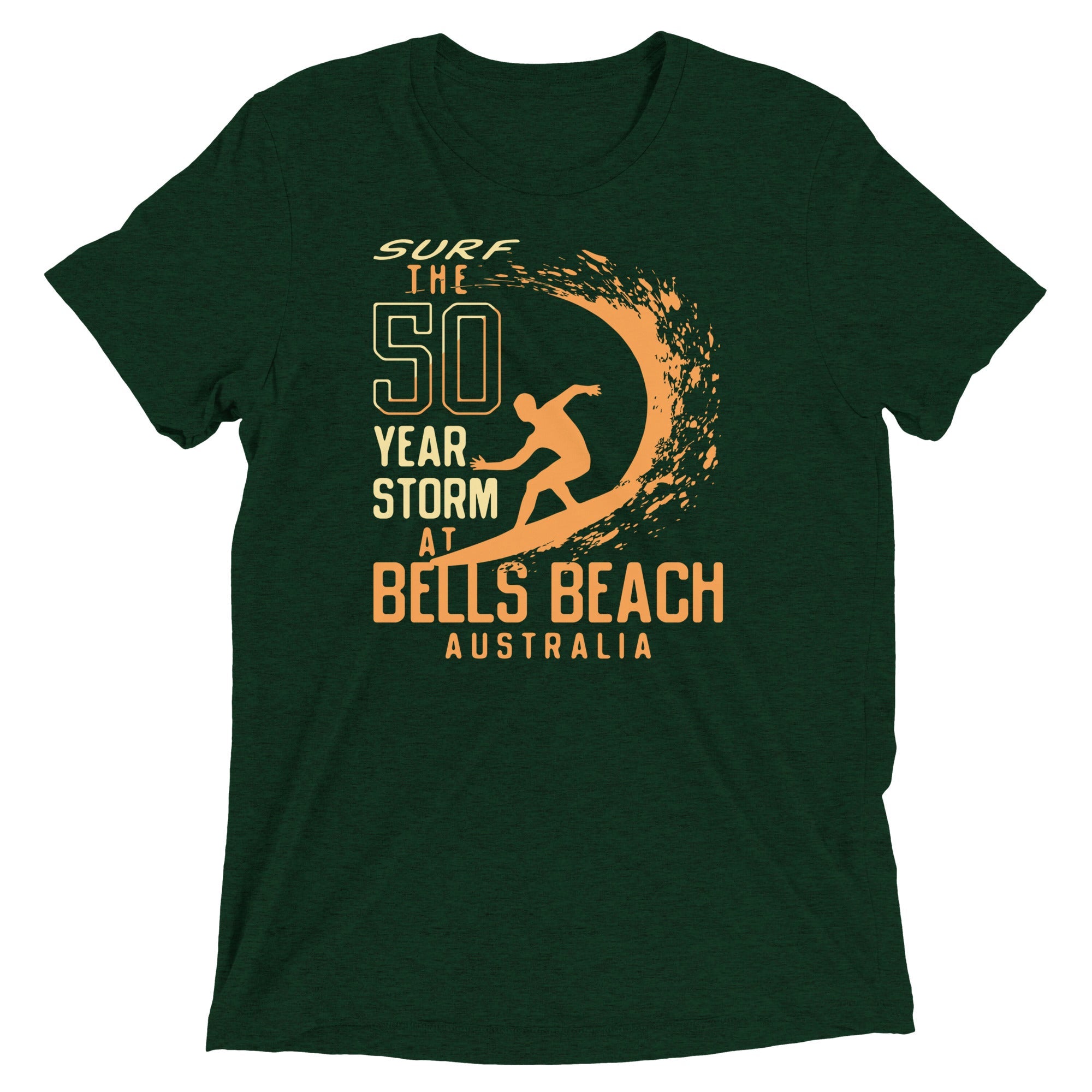 50 Year Storm At Bells Beach Men's Tri-Blend Tee