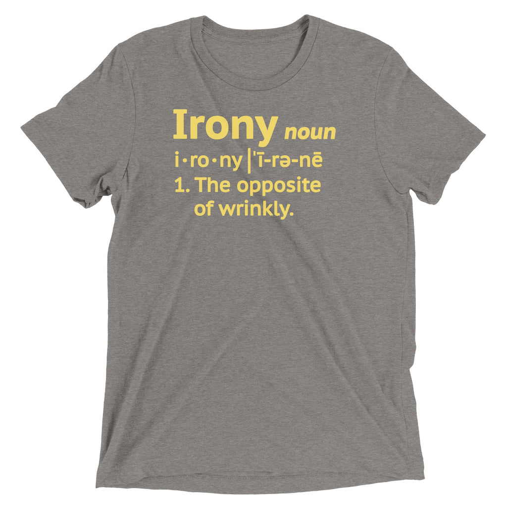 Irony Definition Men's Tri-Blend Tee