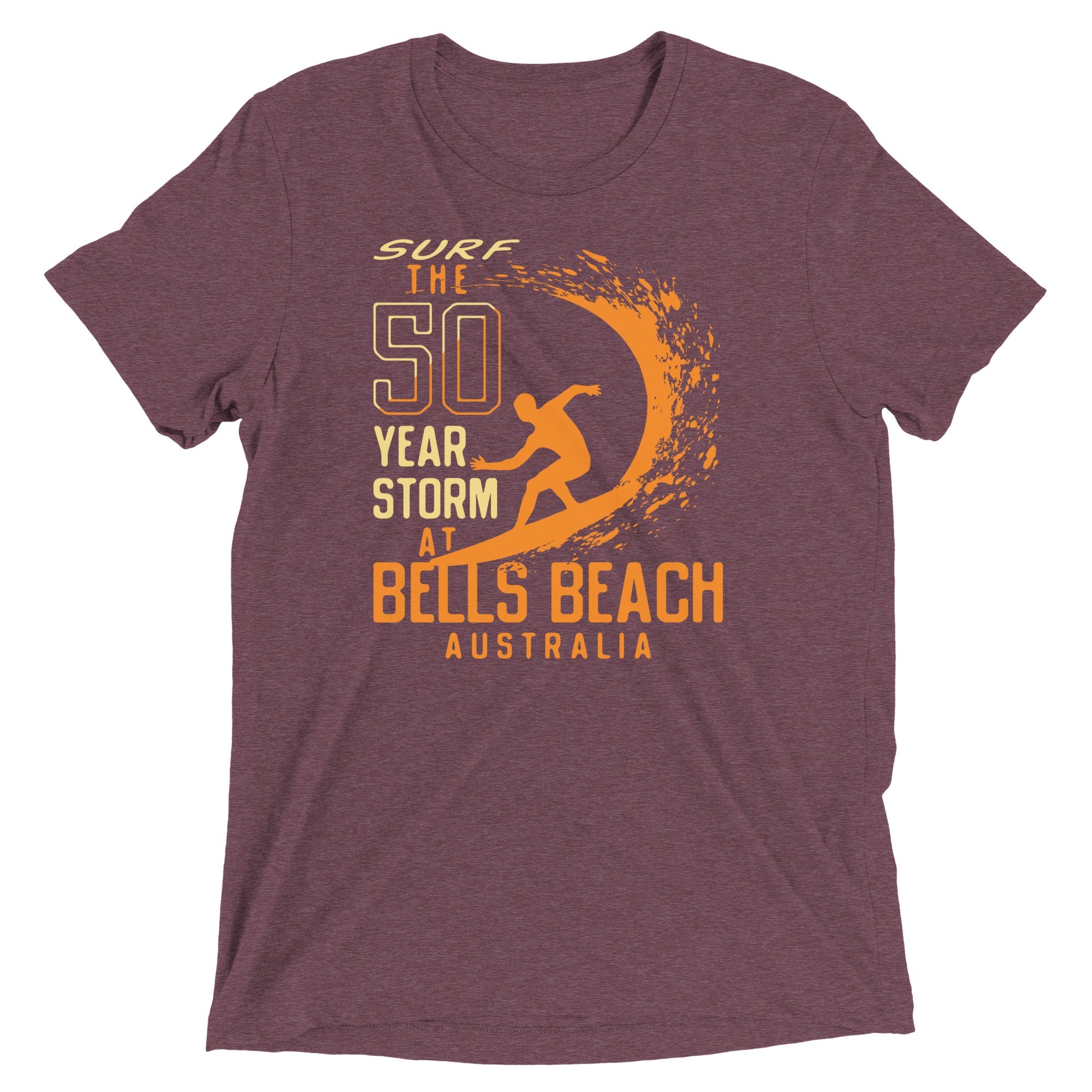 50 Year Storm At Bells Beach Men's Tri-Blend Tee
