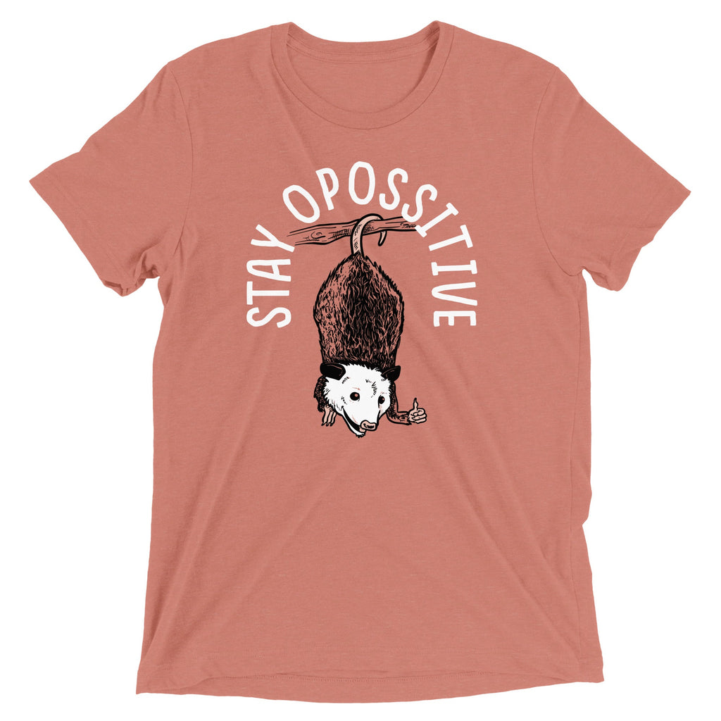 Stay Opossitive Men's Tri-Blend Tee