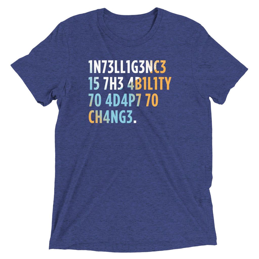Intelligence is The Ability To Adapt Men's Tri-Blend Tee