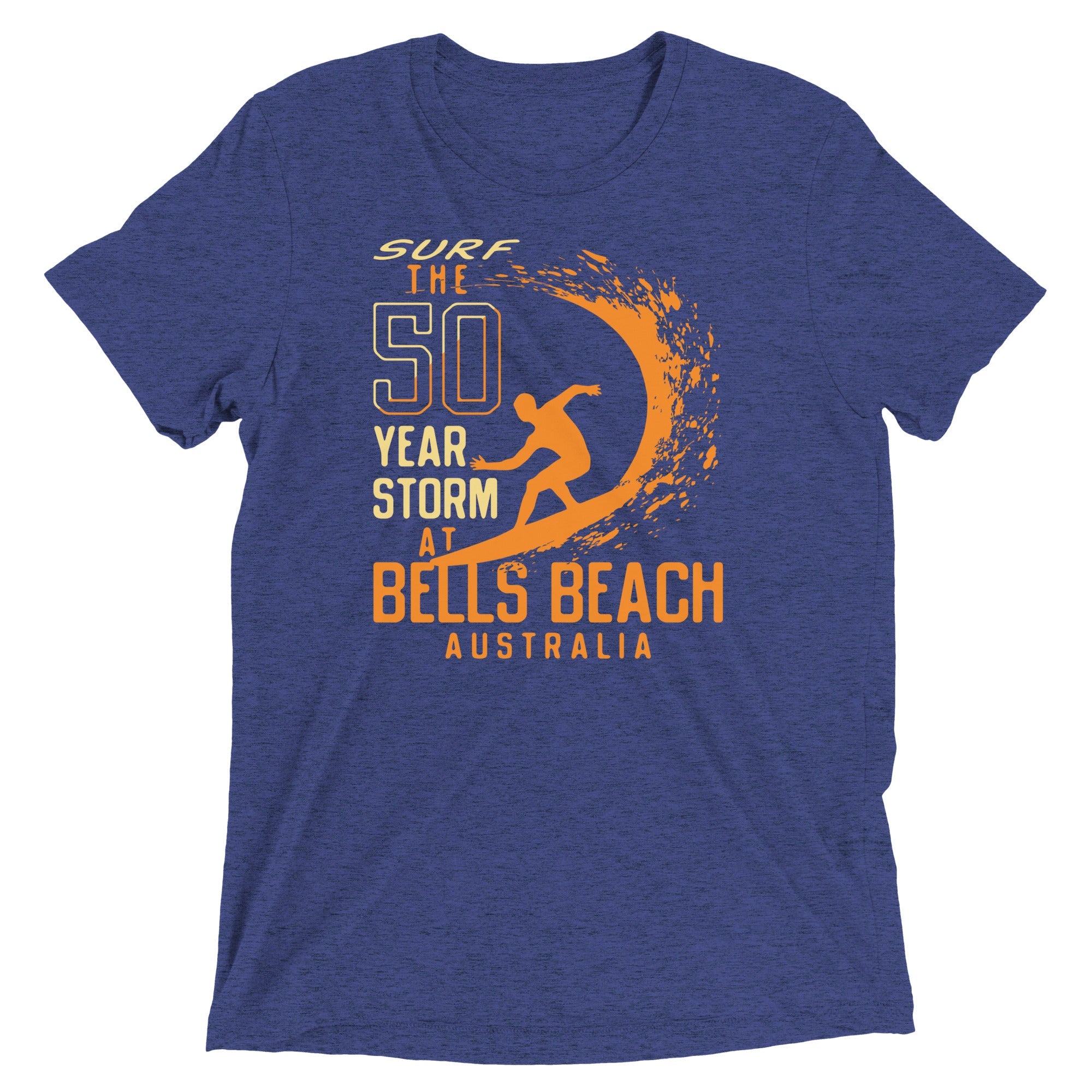 50 Year Storm At Bells Beach Men's Tri-Blend Tee