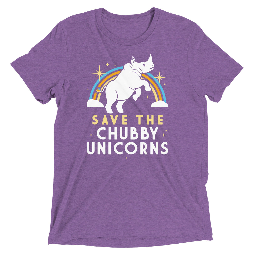 Save The Chubby Unicorns Men's Tri-Blend Tee