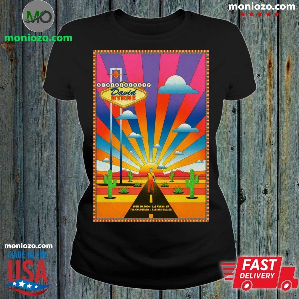 Original David Byrne Las Vegas NV 4 20 2026 Poster Shirt Unisex