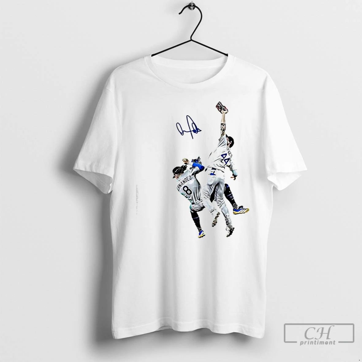 Premium Dodgers Palyer Teoscar Hernandez And George Springer Graphic Signature Unisex