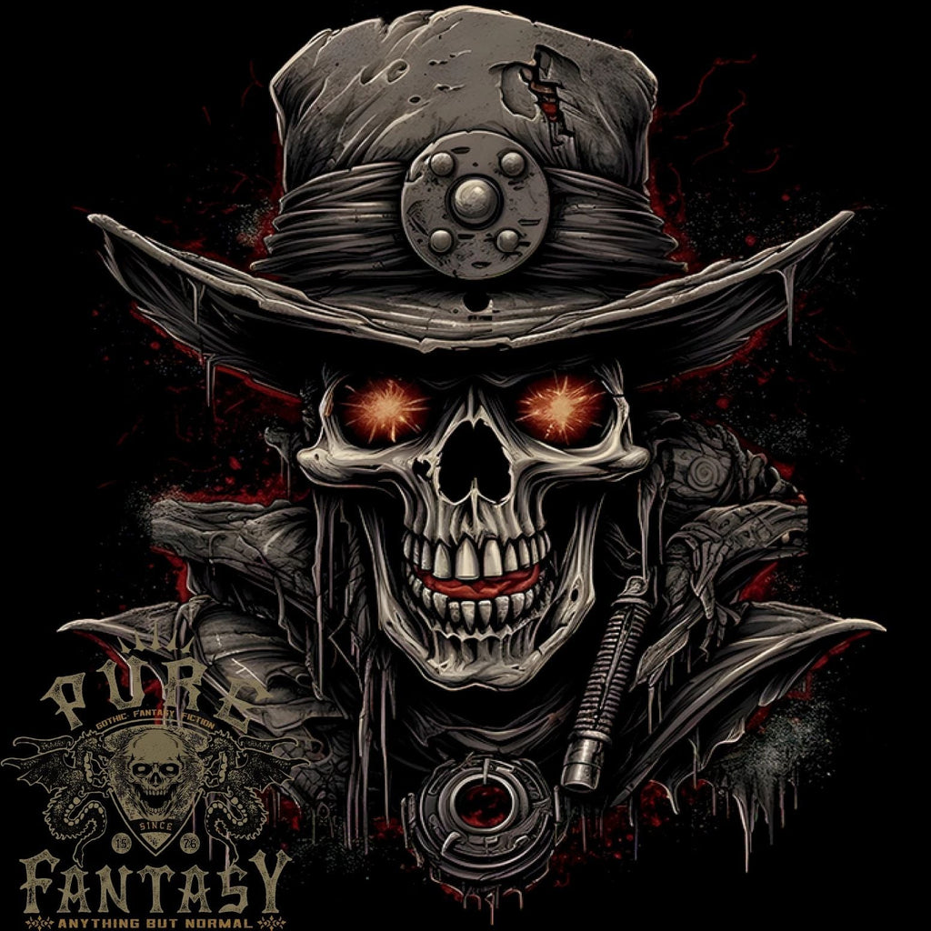 A Heavy Metal Skull Cowboy Demon Evil Mens Light Cotton Unisex