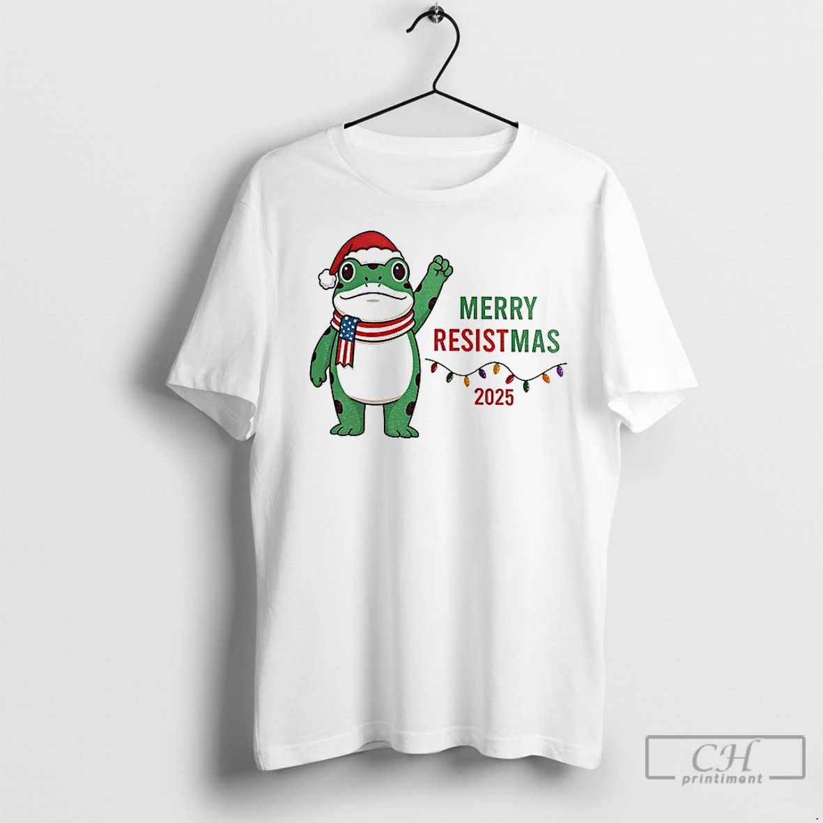 Premium Merry Resistmas Portland Frog Santa Hat Merry Christmas 2025 Unisex