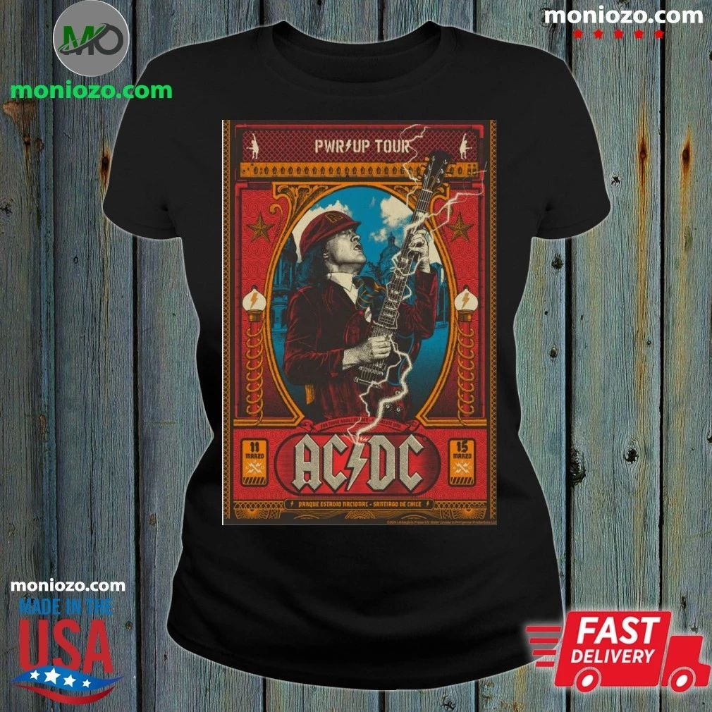 Original AC DC Mar 15 2026 Poster Santiago Chile Shirt Unisex