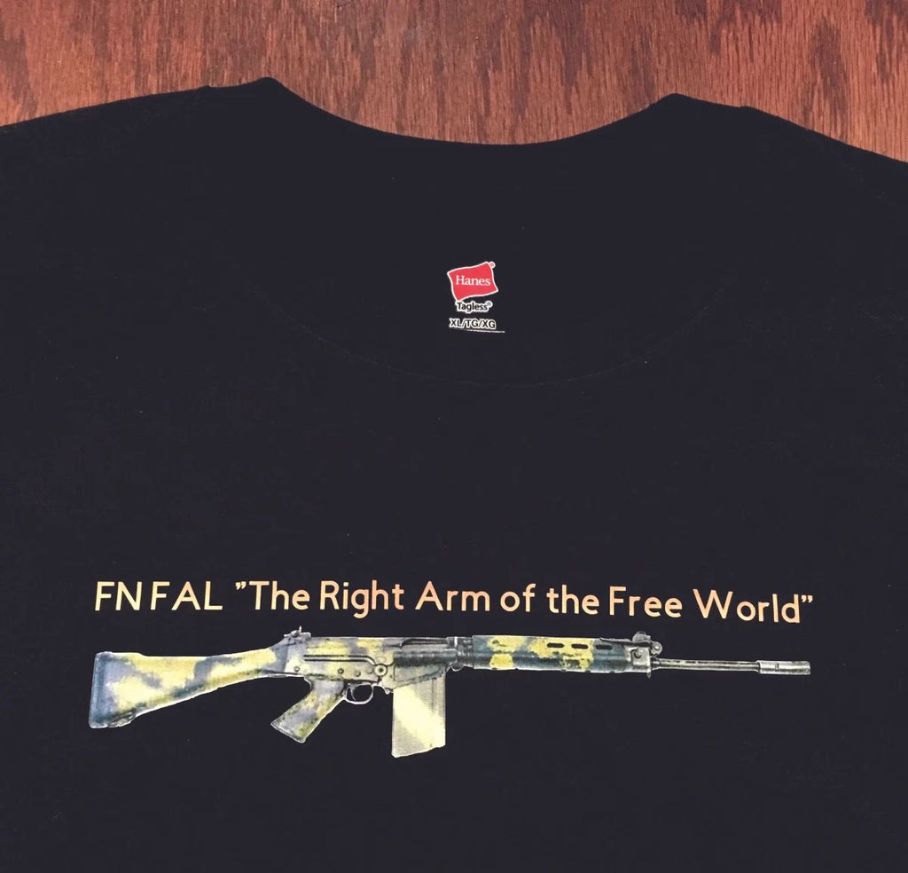 FULL COLOR FN FAL T Shirt The Right Arm of the Free World Rhodesian Camo -17 Unisex