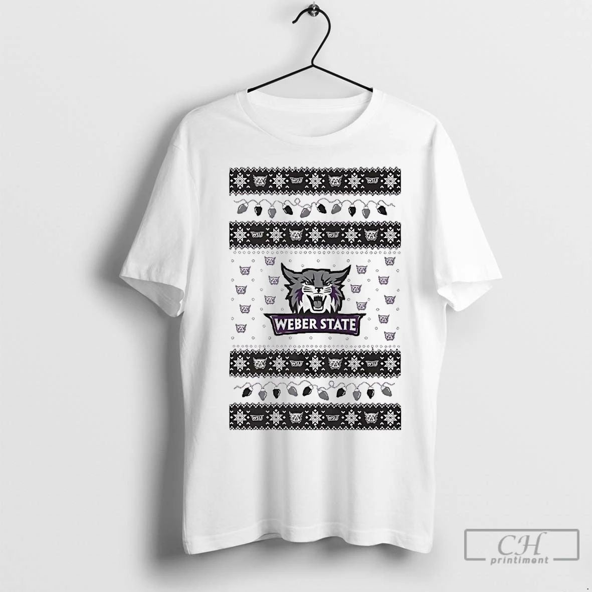 Premium Weber State Wildcats Ugly Christmas Light Unisex