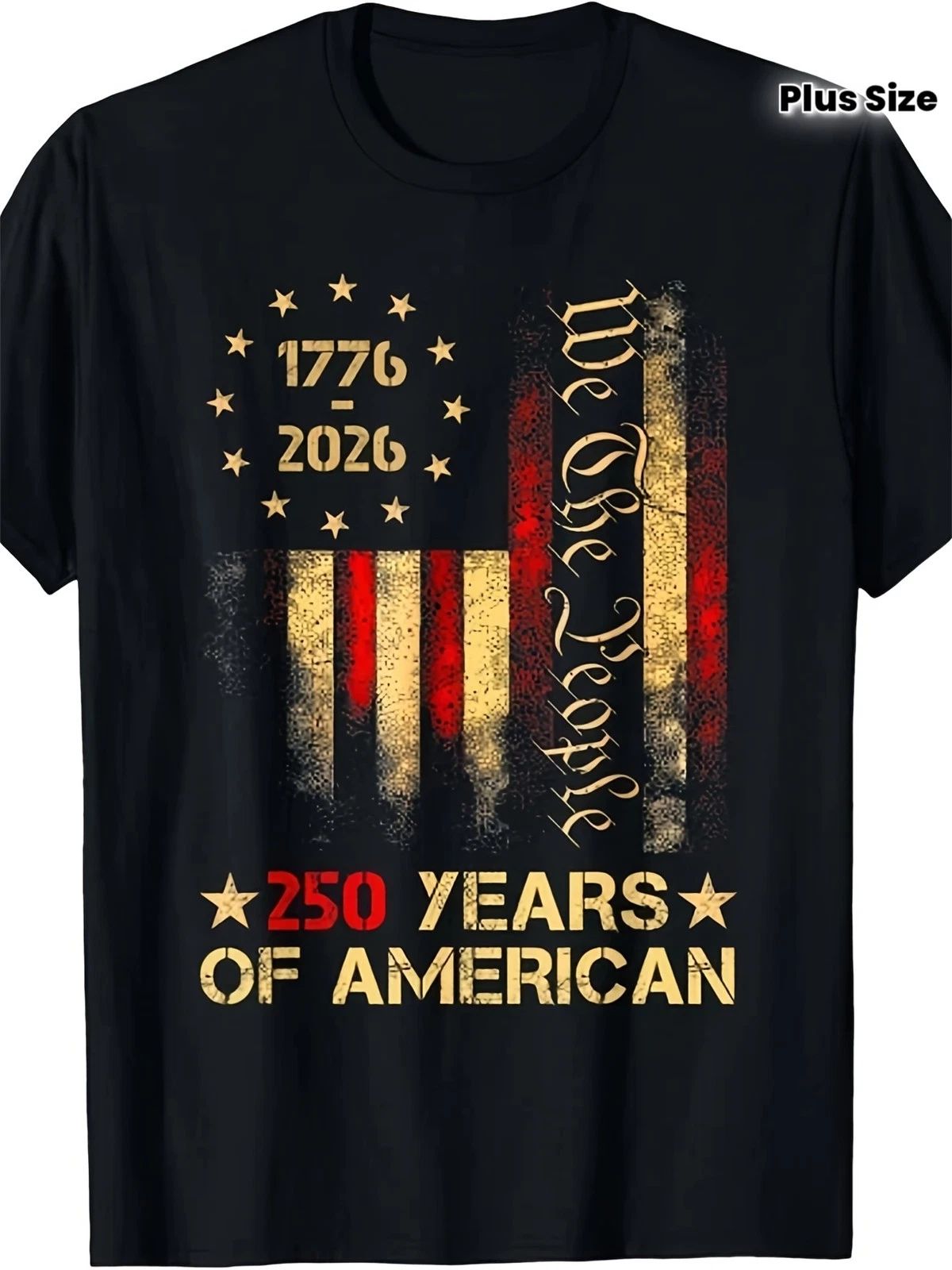 1776-2026 250 Years of American Flag Patriotic Graphic Unisex Tee Unisex