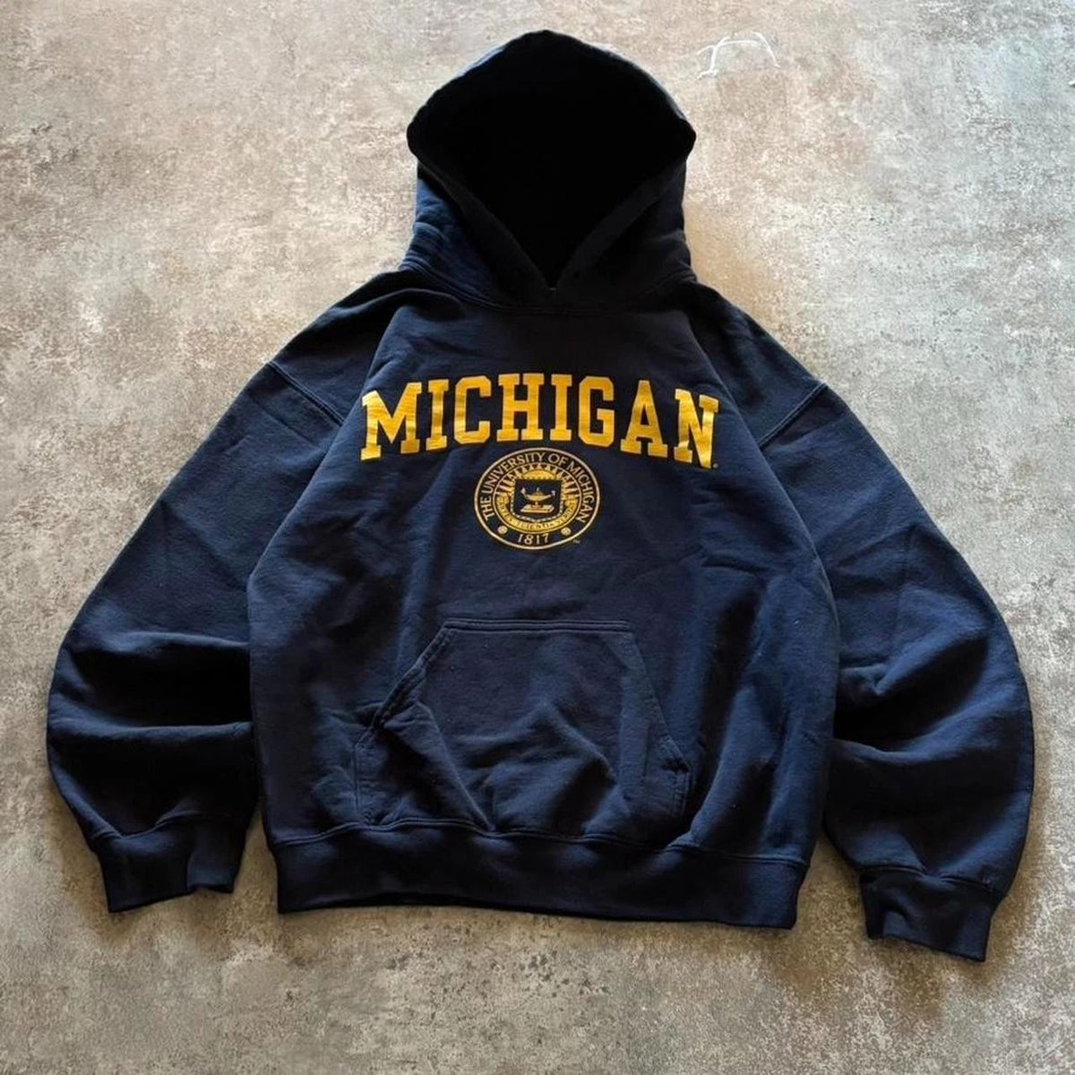 University of Michigan Spell Out Navy Wolverines Unisex