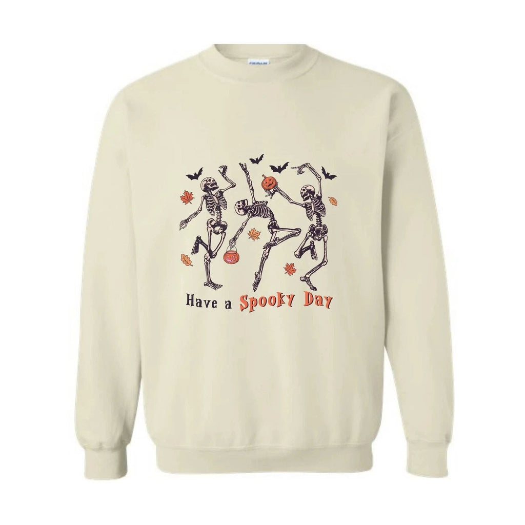 Have A Spooky Day , Halloween Dancing Skeleton Sweater, Cute Skeleton Unisex
