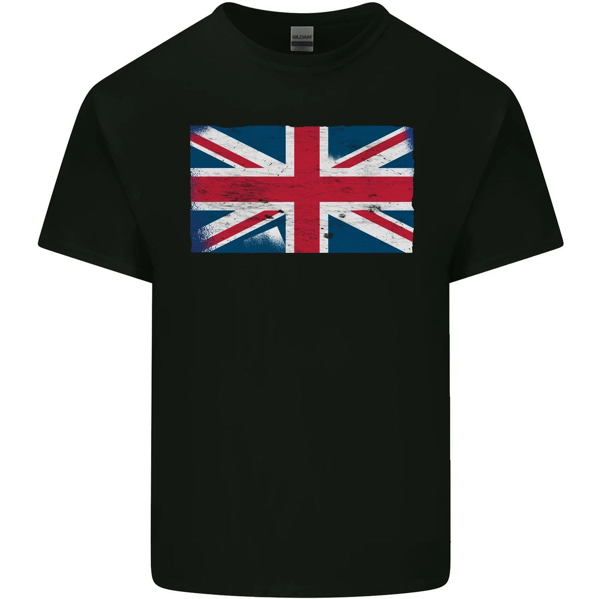 Distressed Union Jack Flag Great Britain Mens Cotton Tee Top Unisex