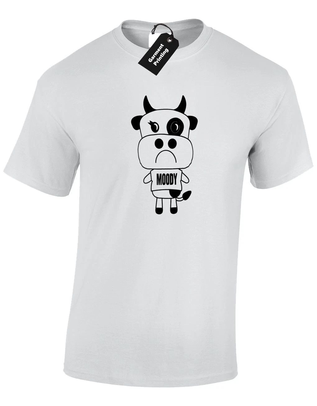 Moody Cow Funny Cute Summer Design Fashion New Unisex Unisex