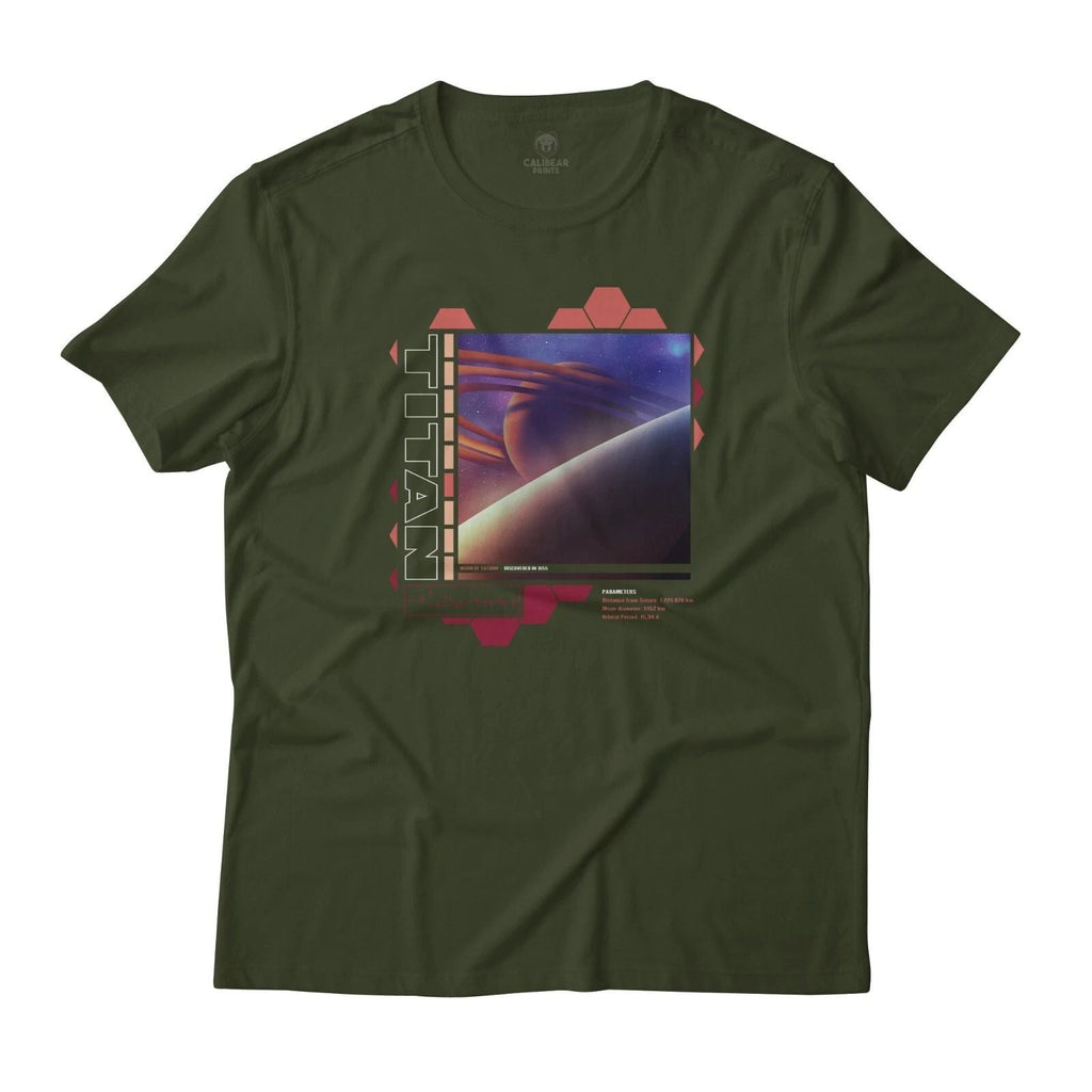 Titan Saturn's Largest Moon Art Aesthetic Graphic Lightweight Cotton Unisex