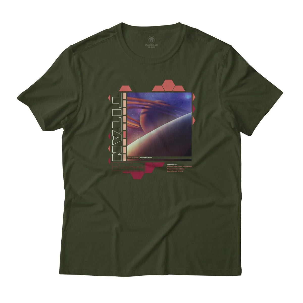 Titan Saturn's Largest Moon Art Aesthetic Graphic Lightweight Cotton Unisex