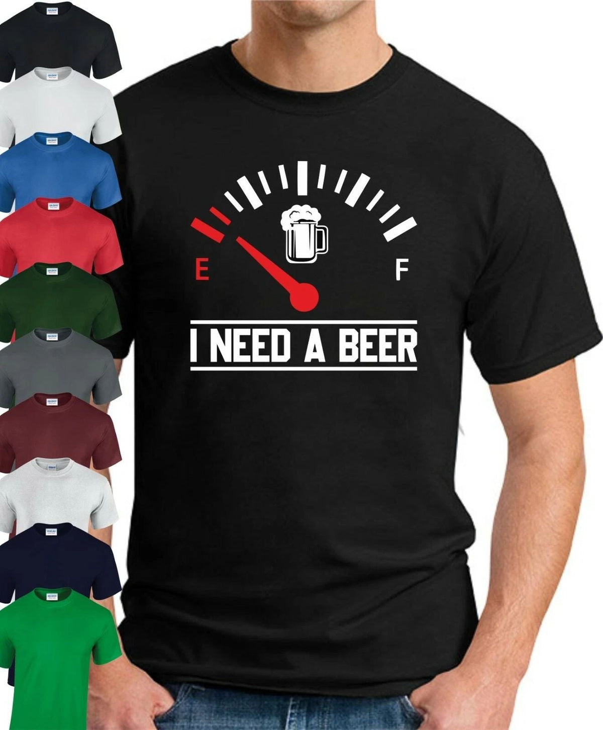 I NEED A BEER > Funny Slogan Geek Nerd Novelty Gift Car Drinking Pub Unisex