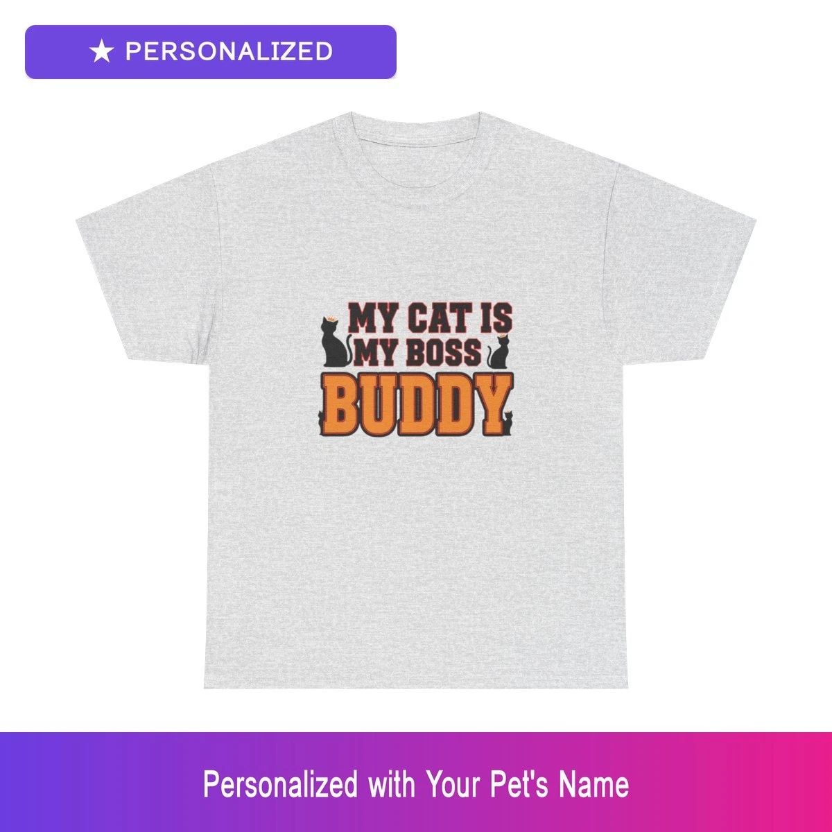 Custom Cat Shirt Personalized Pet Name Unisex Mens Womens Pet Lover Gift Tee Unisex