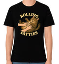 Rolling Fatties Funny Cat Lover Unisex Graphic Cute Humour Tee Unisex