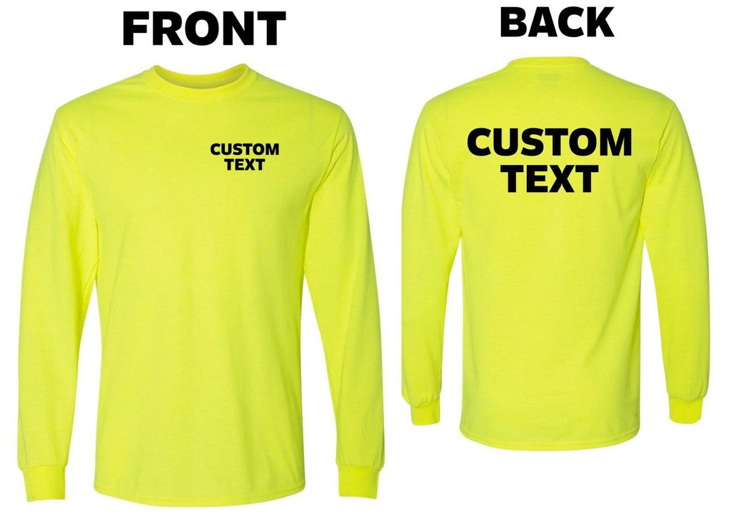 Custom DryBlend® 50/50 Long Sleeve, Personalized, Add Your Own Text Unisex