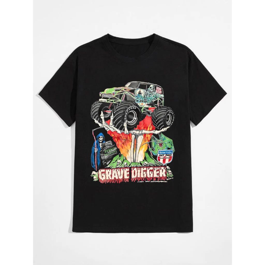 Vintage 1990s Grave Digger “Dennis Anderson” Monster Truck Black Unisex