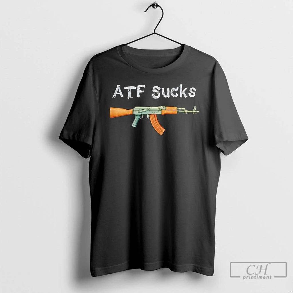 Classic Atf Sucks Sketch Ak47 T Shirts Unisex