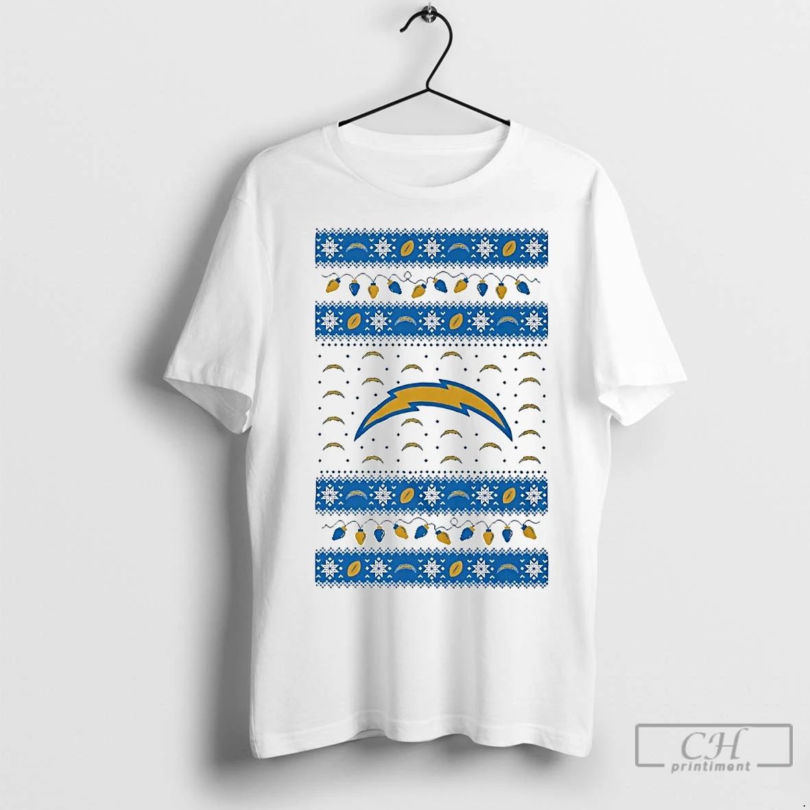 Premium Los Angeles Chargers Ugly Christmas Light Unisex