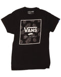 VANS Mens Custom Fit Graphic Top Small Black Cotton DH47 Unisex