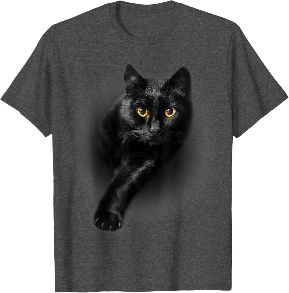 Black Cat Yellow Eyes Cats Tee Shirt Gifts Unisex