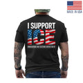 ICE Immigration Officers American Flag I Support Trump 2025 ON BACK Unisex