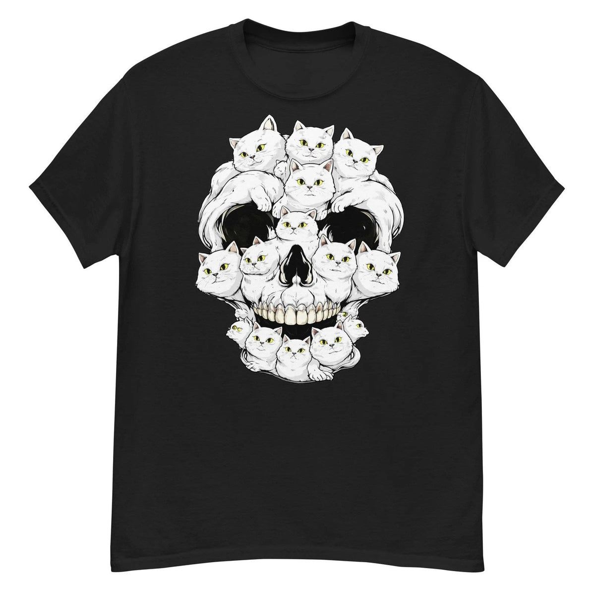 Skull Cat Graphic 100% Cotton Unisex