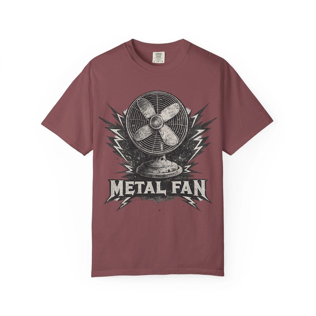 Metal Fan Vintage Retro Electric Fan Graphic Tee, Funny Rock Music Shirt Unisex