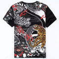 Japanese Dragon Tiger Men's Asian Mafia Tattoo Style Print Yakuza Unisex