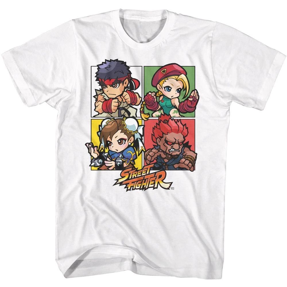 Street Fighter - Four Chibi Squares - Short Sleeve - Adult - Unisex