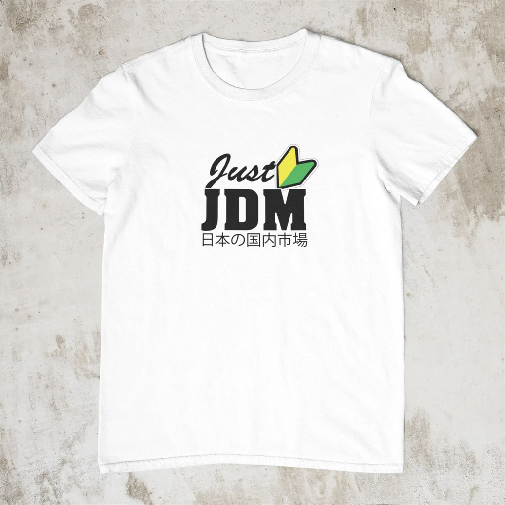 Just JDM Car Culture Stance Japanese Trendy Printed Cotton Men's Top Tee Unisex