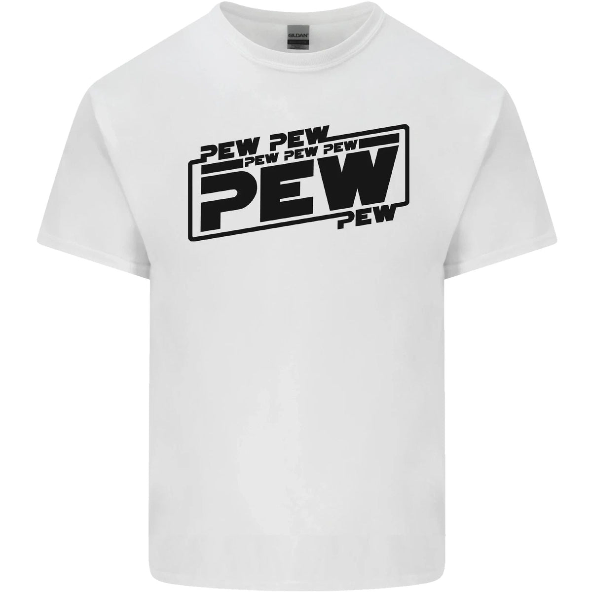 Pew Pew Pew Funny SCI-FI Movie Lightsaber Mens Cotton Tee Top Unisex
