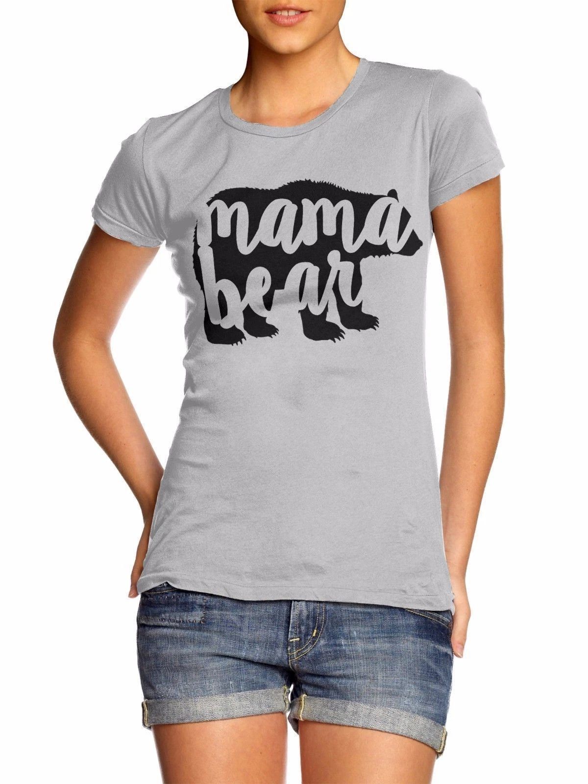 Mama Bear T Shirt Top Cute Cub First Mother's Day Gift Funny ME8 Unisex