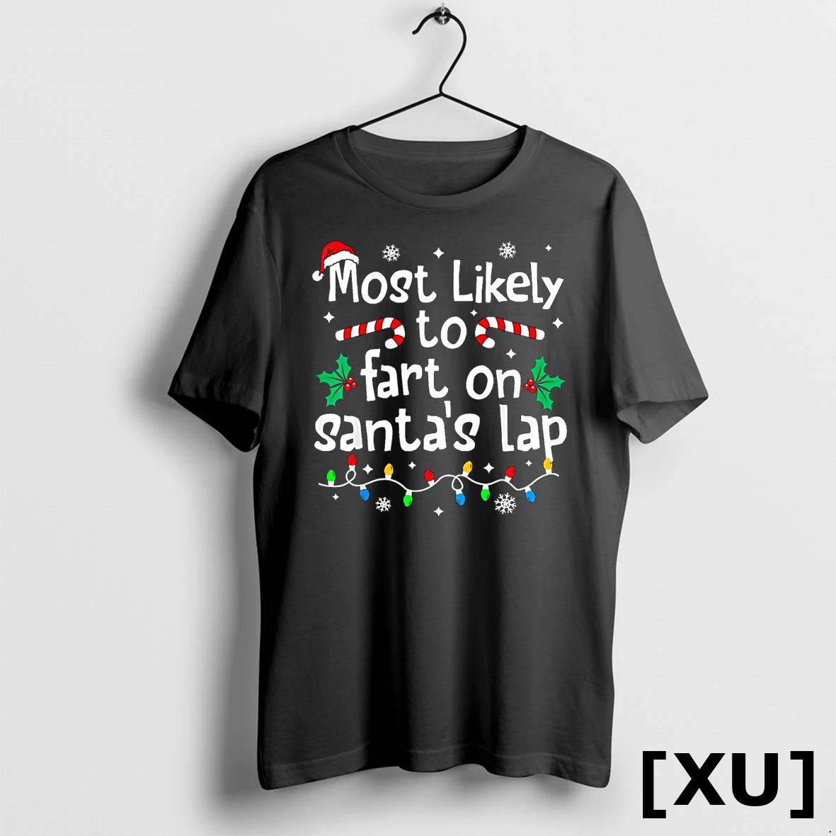 Most Likely To Fart On Santas Lap Christmas Matching Family Tshirts Sweater Unisex