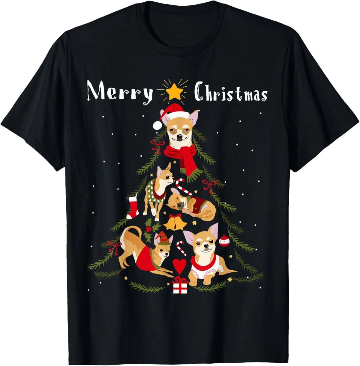 Chihuahua Christmas Tree Xmas Dog Lover Unisex