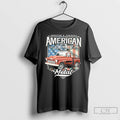 Classic Chevrolet Truck American Metal Script And American Flag T Shirts Unisex
