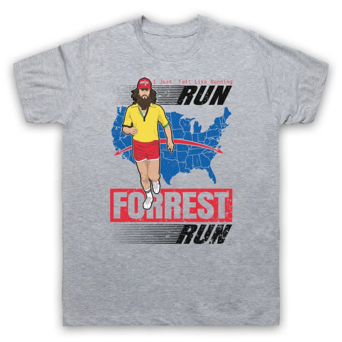 FORREST GUMP RUN FORREST RUN I JUST FELT LIKE RUNNING MENS & WOMENS Unisex