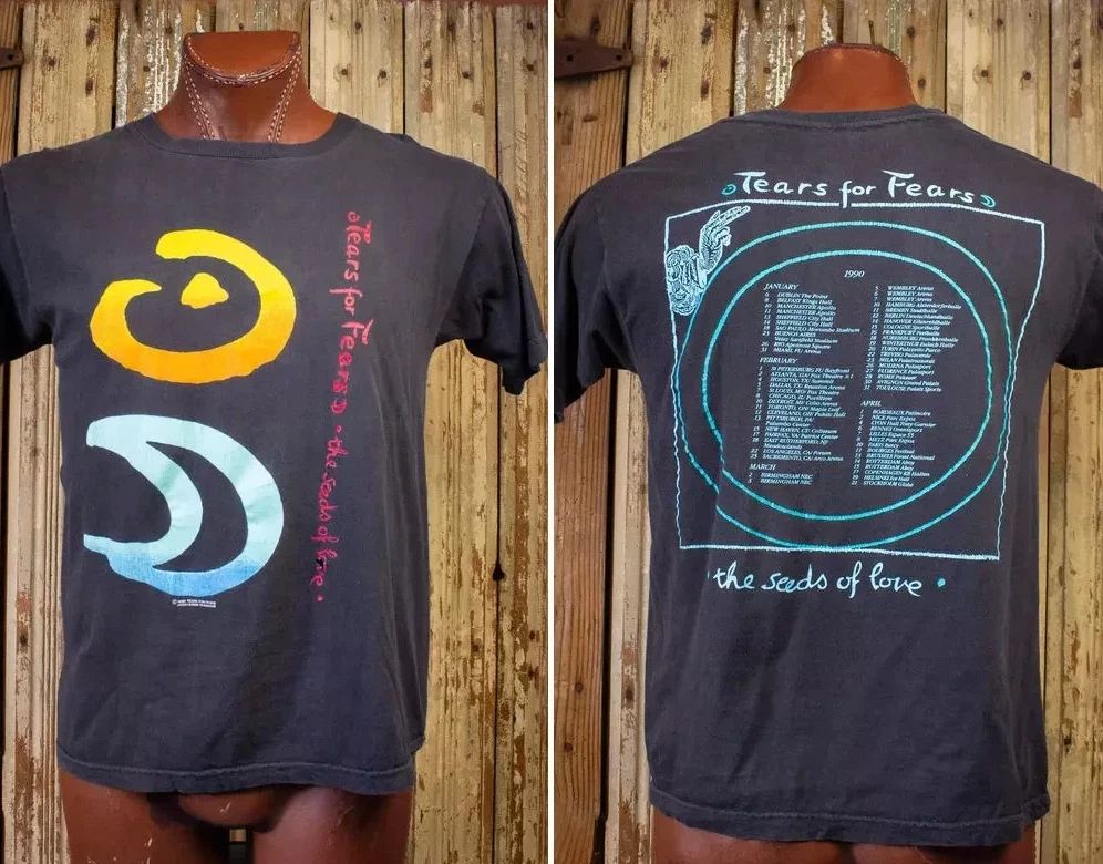 Vintage Tears For Fears The Seeds Of Love Concert T Shirt 1990 Unisex