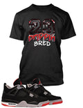 Sneaker 23 BRED Dripping Tee Shirt to Match Retro Air J4 Shoe Mens Graphic Tee Unisex