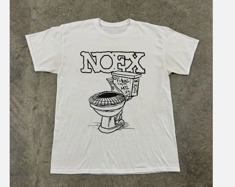 NOFX The Final Tour MTL 2024 Toilet Unisex White Cotton , Size S-5XL Unisex
