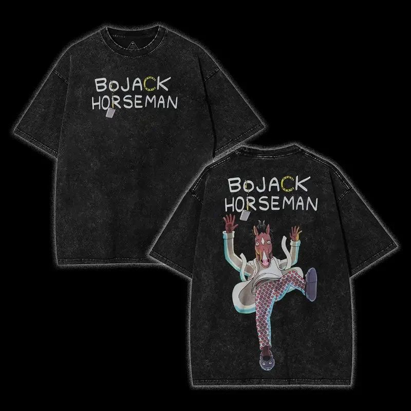 BoJack Horseman Vintage , Adult Animation Graphic Tee, Cartoon Dou Unisex